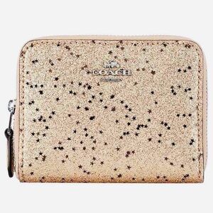 COACH F38693 STAR ✨The Glitter Collection✨ SMALL ZIP AROUND WALLET 🌟LIKE NEW🌟